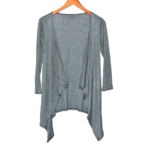 Michael Stars Draped‎ Cardigan Shimmer Gray One sz - Picture 1 of 10